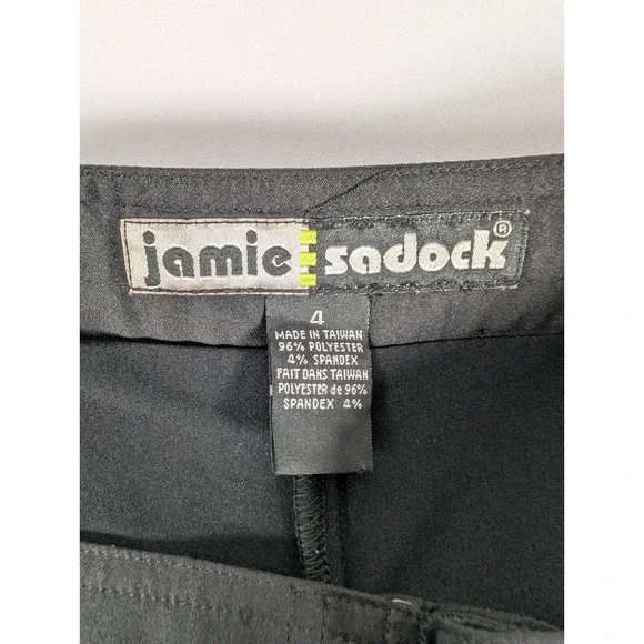 Jamie Sadock Skort Womens 4 Black Golf Tennis Zip Pockets Lined Snap Buttons - Picture 4 of 10